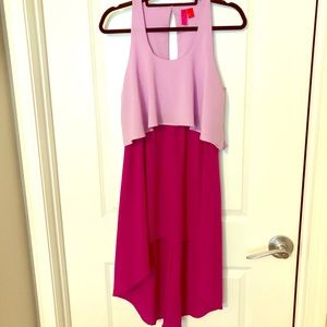 Two toned high low dress